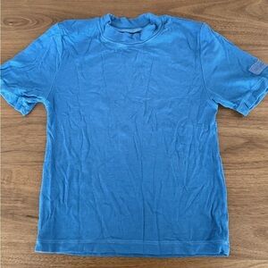 SET Active Short Sleeve Ribbed Tee in Bright Blue